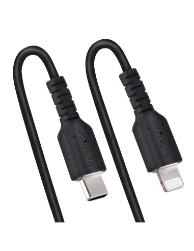 StarTech.com Cavo USB-C a Lightning da 1m Certificato MFi, Cavetto iPhone Spiralato di Ricarica/Alimentazione, Resistente Cavo U