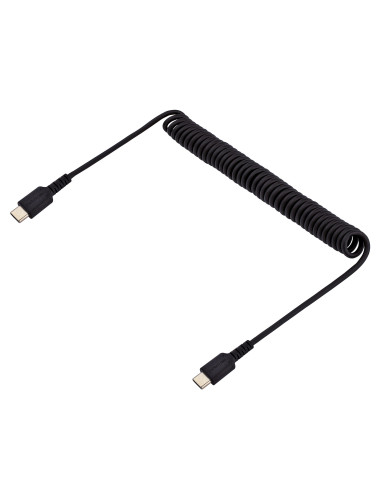 StarTech.com Cavo USB C Ricarica Veloce da 1m Cavetto USB tipo C 2.0 Spiralato di Alimentazione e Sincronizzazione Resistente Ca
