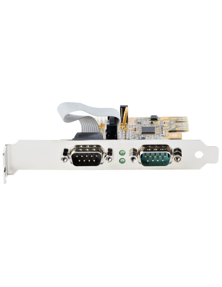 StarTech.com Scheda seriale PCI Express a due porte Scheda di interfaccia seriale da PCIe a 2x RS232 (DB9), Scheda PCIe per PC c