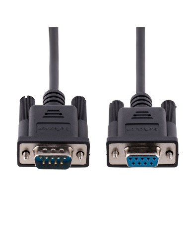 StarTech.com Cavo Seriale Null Modem RS232 da 3 m - Cavo Seriale Crossover con Schermatura in Alluminio - Cavo COM Connettore DB