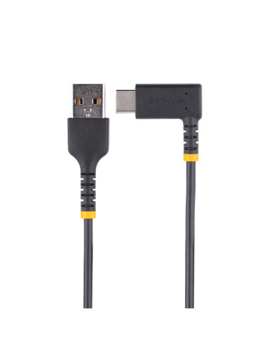 StarTech.com Cavo da USB-A a USB-C a 90° da 30cm - Cavetto di Ricarica Veloce USB Tipo C per uso intensivo - Cavo Dati da USB 2