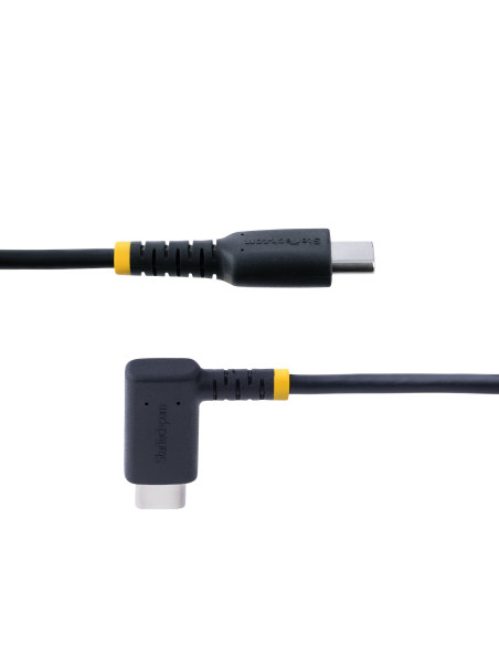 StarTech.com Cavo di Ricarica USB-C a 90° da 2m - Cavetto di Ricarica Veloce USB Tipo-C per uso intensivo - Cavo Dati USB 2.0 T
