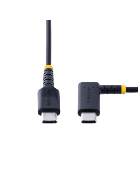 StarTech.com Cavo di Ricarica USB-C a 90° da 2m - Cavetto di Ricarica Veloce USB Tipo-C per uso intensivo - Cavo Dati USB 2.0 T