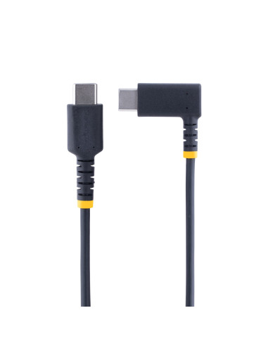 StarTech.com Cavo di Ricarica USB-C a 90° da 30cm - Cavetto di Ricarica Veloce USB Tipo-C per uso intensivo - Cavo Dati USB 2.0