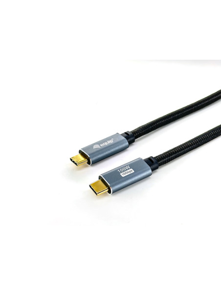 Equip 128357 Cavo USB 3.2 Gen 2 da C a C, M/M, 2,0 m, PD100W , 4K/60Hz, 10Gbps, nero