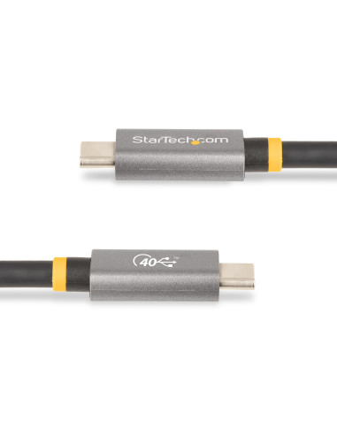 StarTech.com Cavo USB4 da 1 m, Cavo USB Type-C Certificato USB-IF, 40 Gbps, cavo di ricarica e trasferimento dati USB-C, 100W Po