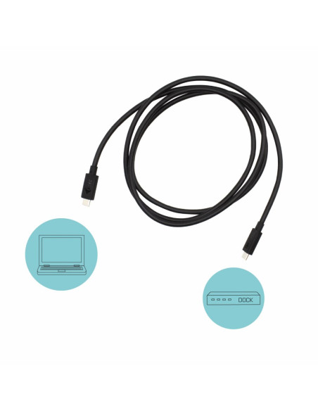 i-tec Thunderbolt 3 – Class Cable, 40 Gbps, 100W Power Delivery, USB-C Compatible, 150cm