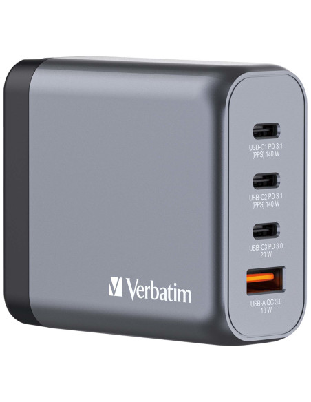 Verbatim GNC-140 Universale Nero, Grigio AC Ricarica rapida Interno