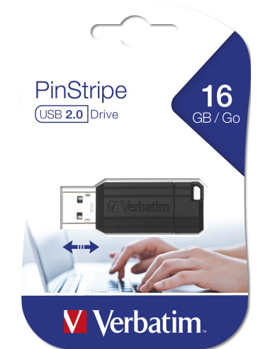 Verbatim PinStripe - Memoria USB da 16 GB - Nero