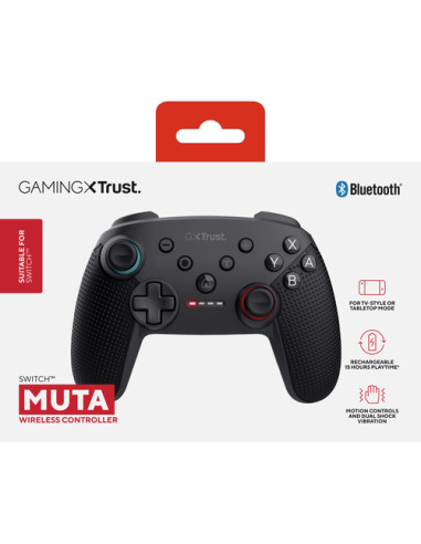 Trust GXT 1246 MUTA Nero Bluetooth Gamepad Analogico/Digitale Nintendo Switch, Nintendo Switch Lite, Nintendo Switch OLED