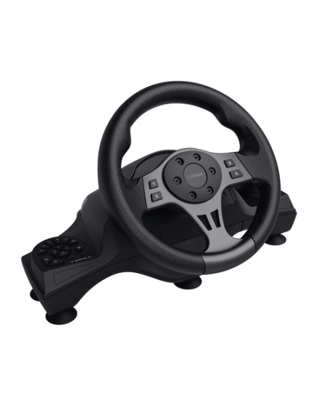 Trust GXT 289 Movi Nero USB Sterzo + Pedali Nintendo Switch, PlayStation 4, Xbox One S, Xbox One X, Xbox Series S, Xbox Series X