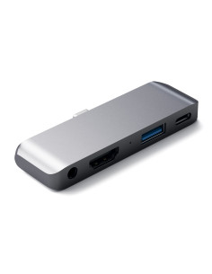 HUB DOCK TYPE C MULTIPORT SPACEGREY HDMI4K-1USBC-1USB3-JACK