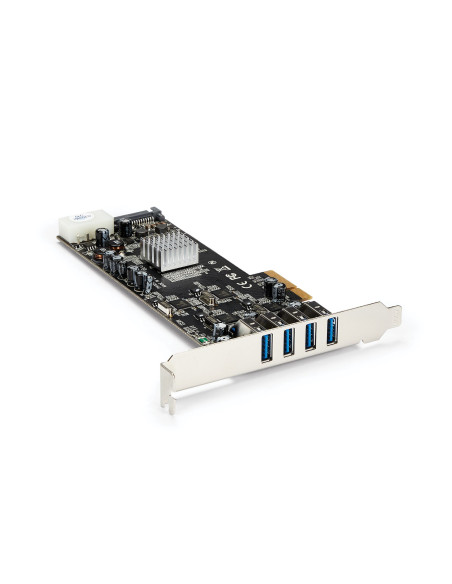 StarTech.com Adattatore scheda SuperSpeed USB 3.0 con 4 porte PCI Express (PCIe) con 4 canali da 5 Gbps dedicati - UASP - Alimen