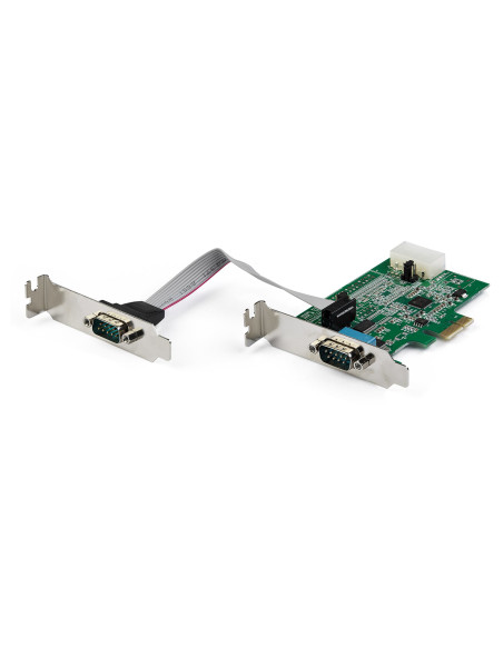 StarTech.com Scheda adattatore seriale PCI Express RS232 a 2 porte - Scheda controller host seriale PCIe RS232 - PCIe a seriale 