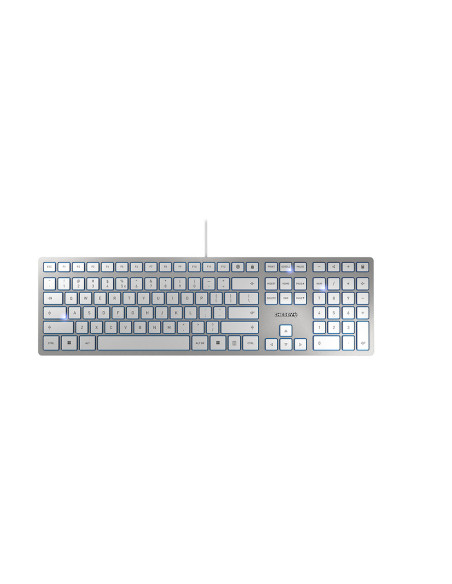 CHERRY KC 6000 Slim tastiera Universale USB Inglese US Argento, Bianco