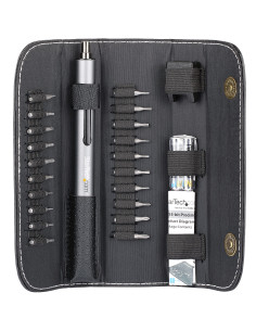 StarTech.com Set di cacciavite elettrico di precisione a 20 punte - Kit di cacciaviti a batteria portatile/mini per riparazioni