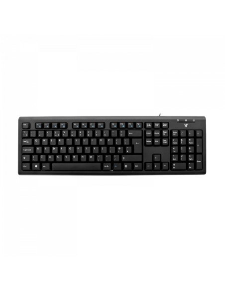 V7 Tastiera con cavo USB e adattatore PS2 - UK