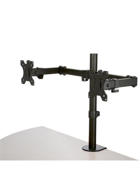 StarTech.com Staffa per due monitor con montaggio su scrivania - Design a barre trasversali - Articolabile - Acciaio