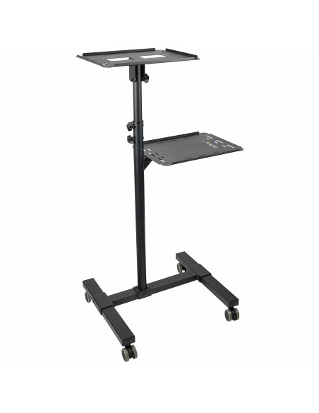 StarTech.com Supporto per proiettore e laptop mobile - Carrello portatile per proiettore resistente (2 ripiani, reggono 10kg cia