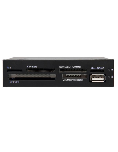 StarTech.com Lettore per schede di memoria multimediali USB 2.0 22 in 1 alloggiamento frontale 3,5'' - colore nero