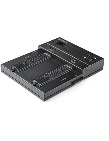StarTech.com Duplicatore SSD/HDD M.2 SATA e M.2 Nvme - Clonatore/Eraser per dischi SSD Nvme M.2 PCIe AHCI - M.2 SATA - Duplicato