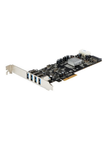 StarTech.com Adattatore scheda SuperSpeed USB 3.0 con 4 porte PCI Express (PCIe) con 4 canali da 5 Gbps dedicati - UASP - Alimen