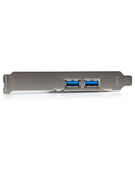 StarTech.com Scheda Espansione PCI Express USB 3.0 a 4 porte - 2 interne, 2 esterne - Adattatore PCIe alimentato SATA