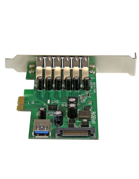 StarTech.com Scheda Espansione PCI Express USB 3.0 a 7 porte con profilo basso e standard - alimentazione SATA