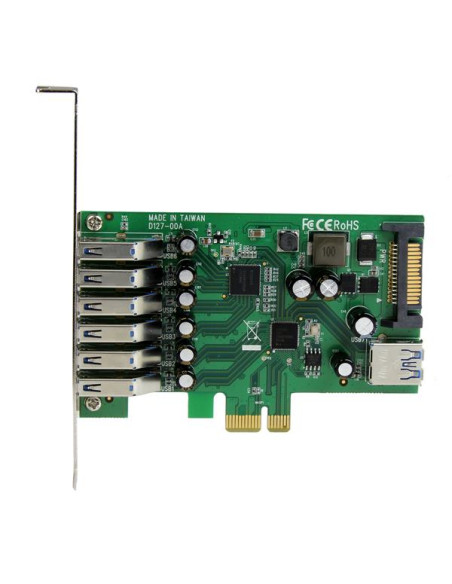 StarTech.com Scheda Espansione PCI Express USB 3.0 a 7 porte con profilo basso e standard - alimentazione SATA