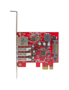 StarTech.com Scheda Espansione PCI Express USB 3.0 a 3 porte con UASP + Gigabit Ethernet 2