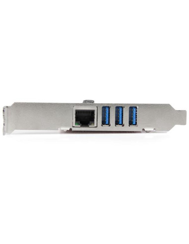 StarTech.com Scheda Espansione PCI Express USB 3.0 a 3 porte con UASP + Gigabit Ethernet