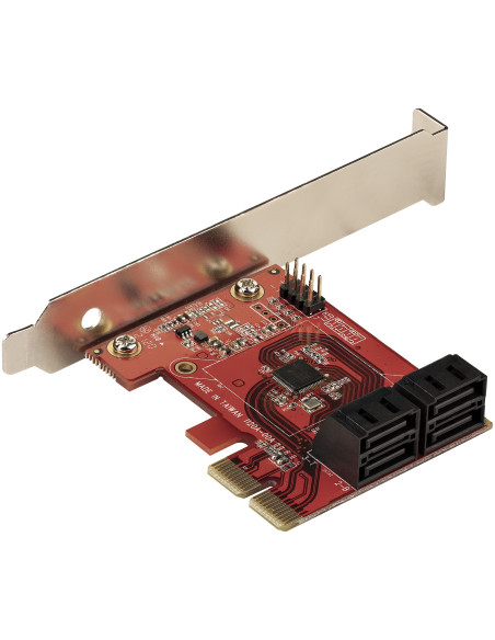 StarTech.com Scheda PCIe SATA - Scheda di Espansione PCIe SATA a 4 porte 6 Gbps - Staffa a Profilo Basso/Alto - ASM1062 senza RA