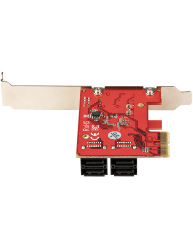 StarTech.com Scheda PCIe SATA - Scheda di Espansione PCIe SATA a 4 porte 6 Gbps - Staffa a Profilo Basso/Alto - ASM1062 senza RA