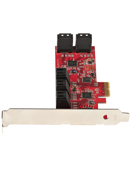 StarTech.com Scheda PCIe SATA - Scheda di Espansione PCIe SATA a 10 porte - 6 Gbps - Staffa a Profilo Basso/Alto - 10 Connettori