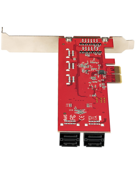 StarTech.com Scheda PCIe SATA - Scheda di Espansione PCIe SATA a 10 porte - 6 Gbps - Staffa a Profilo Basso/Alto - 10 Connettori