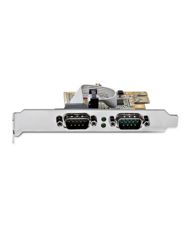 StarTech.com Scheda seriale PCI Express a due porte - Scheda di interfaccia seriale da PCIe a 2x RS232 (DB9)- Scheda PCIe con st