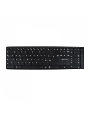 V7 Tastiera Bluetooth KW550ITBT da 2,4 GHZ a due modalità, QWERTY italiano - Nero