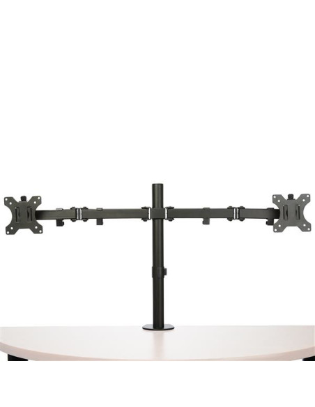 StarTech.com Staffa per due monitor con montaggio su scrivania - Design a barre trasversali - Articolabile - Acciaio