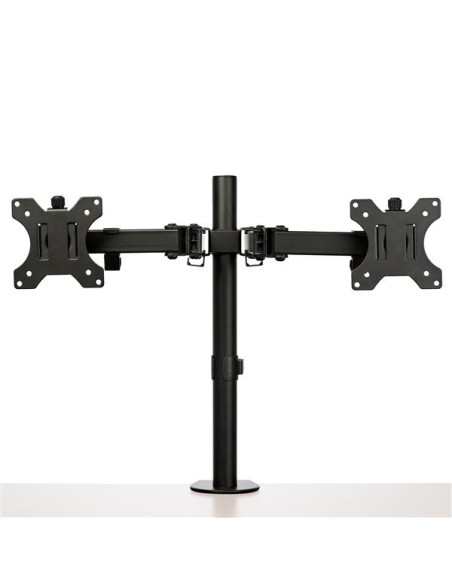 StarTech.com Staffa per due monitor con montaggio su scrivania - Design a barre trasversali - Articolabile - Acciaio