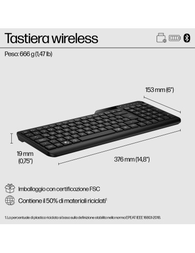 HP Tastiera wireless dual-mode 475