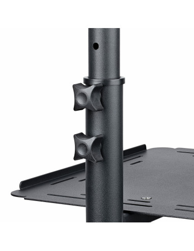 StarTech.com Supporto per proiettore e laptop mobile - Carrello portatile per proiettore resistente (2 ripiani, reggono 10kg cia