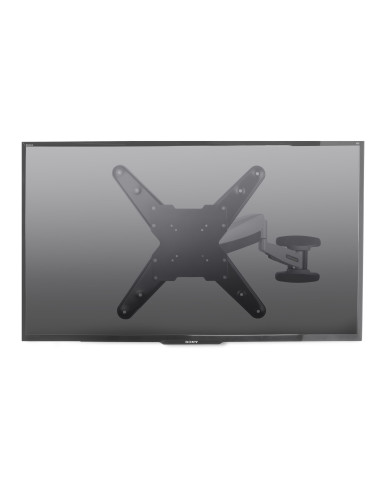 StarTech.com Staffa per TV a parete, supporto per TV VESA orientabile per display da 23" a 55", Braccio per TV sottile con suppo