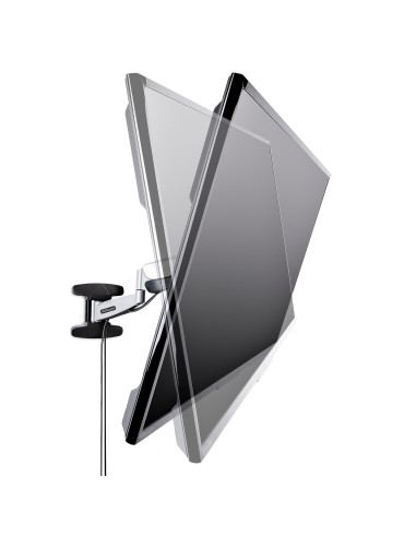 StarTech.com Staffa per TV a parete, supporto per TV VESA orientabile per display da 23" a 55", Braccio per TV sottile con suppo