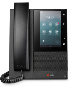 POLY Telefono multimediale aziendale CCX 505 con Open SIP e abilitato per PoE
