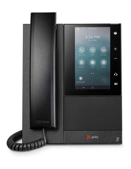 POLY Telefono multimediale aziendale CCX 505 con Open SIP e abilitato per PoE