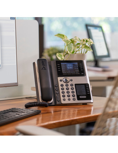POLY Telefono IP Edge E400 abilitato per PoE