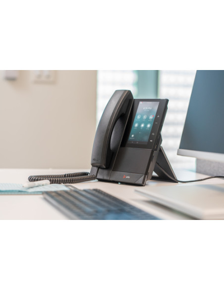 POLY Telefono multimediale aziendale CCX 505 con Open SIP e abilitato per PoE