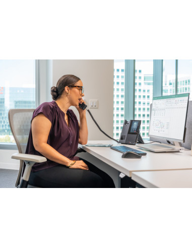 POLY Telefono multimediale aziendale CCX 505 con Open SIP e abilitato per PoE