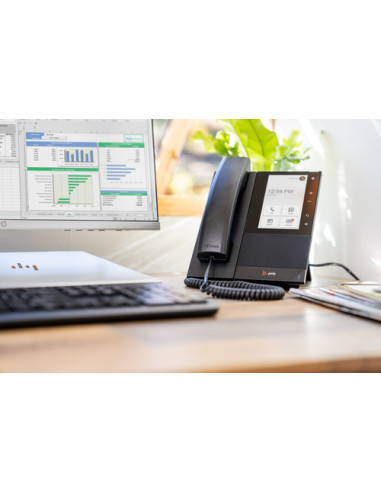 POLY Telefono multimediale aziendale CCX 505 con Open SIP e abilitato per PoE