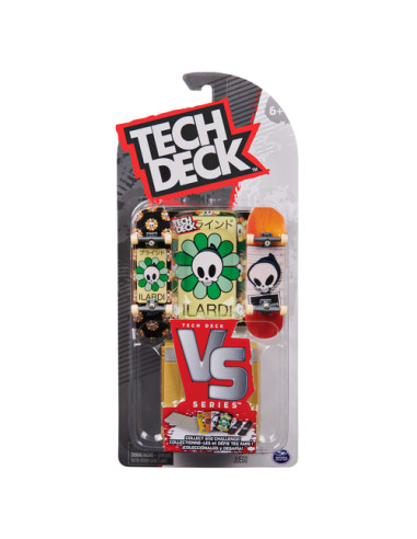 Tech Deck , Plan B Skateboards, Serie Versus, Confezione da 2 Fingerboard da Collezione e Set di Ostacoli, Miniskate, Giocattoli